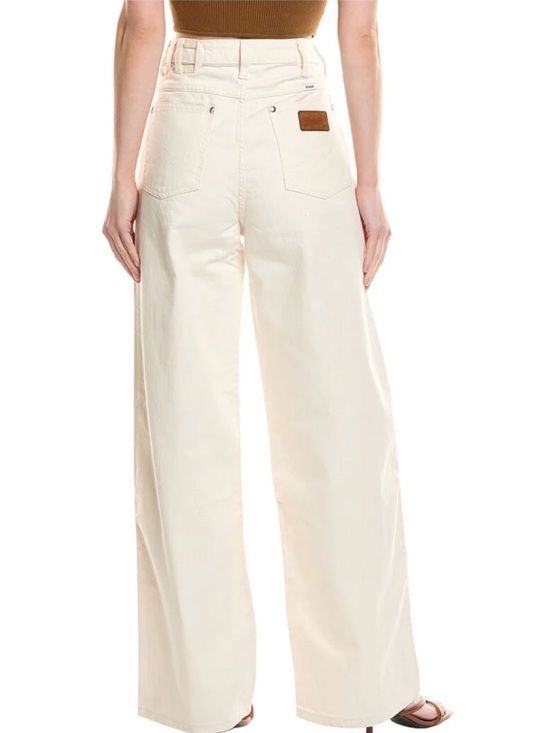 STAUD Denim - STAUD X Wrangler The Loose Cream Wide Leg Jean